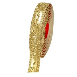 Leenevs Flexible Wall Trim, 16.4 Feet Self-Adhesive Peel & Stick Molding, Cabinet Border, Mirror Frame Trim for Home Decor (Bright Gold)