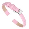sourcing map Pink Genuine Leather Band 18mm Width, Flat Thin