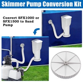 Byenins Skimmer Pump Conversion Kit,Convert SFX1000 and SFX1500 Skimmer Pump to Sand Pump,Replacement for Summer Wave Above Ground Pool,Sand Pump Compatible Convert Equipment