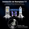 H7 Faros Led para Coche 16000LM 80W, 400% Luminosidad 6000K