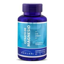 Citrato Magnesio Omega 120 Capsulas Maklen Sabor