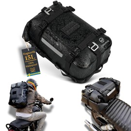 Odinsberg Ragnarök 15L 100% Waterproof Motorcycle Rear Bag - Side Bag & Saddle Bag for Motorcycle - Luggage Bag, Pillion Bag & Backpack for Enduro, Adventure Bike, ATV & Touring