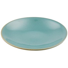 Tsukamoto KKS-4 Medium Plate, Blue, 6.1 inches (15.6 cm), Mashiko Ware Saucer, Traditional Glaze Series, Mashiko Blue Enamel