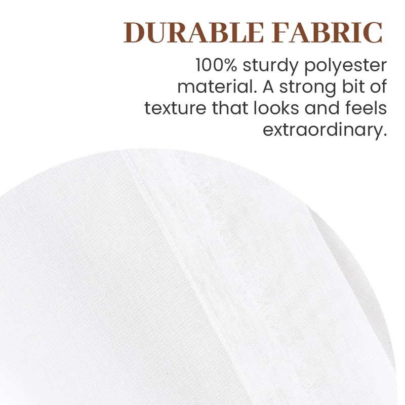 Dreaming Casa Solid Sheer Curtains Living Room White Rod Pocket