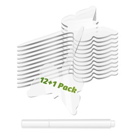 eZAKKA Acrylic Plant Labels, Butterfly Plant Markers Around Hanging Garden Markers Labels Tree Tags Sticks for Seedlings Outdoor Garden Waterproof, 12pcs