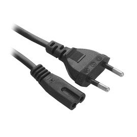 H51S EU Power Cable C7 | Euro Plug Type C to C7 Socket | 2-Pin Power Cable for Small Appliances | Euro Power Cable According to IEC C7 (Figure 8)