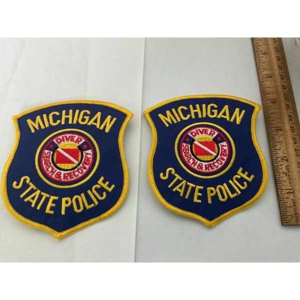 Michigan State Police Diver collectors Full size patch set 2