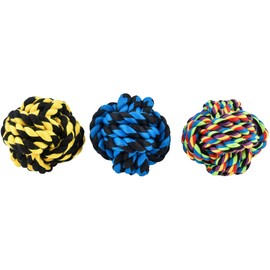 Multipet Nuts for Knots Ball Medium Dog Toy, Assorted 4 inches