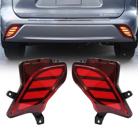 VGETTING Rear Bumper Reflector Lights For Toyota Highlander 2020 2021 2022 Tail light Driving Brake Light For Highlander Replacement LED Rear Fog Lamp