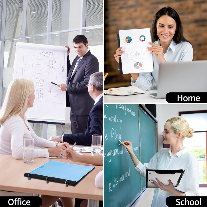 Tashkummy 360 Degree Pivotable Binder, 3 Ring Binder 1 inch,