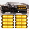 Xprite Amber 12 LED Emergency Strobe Lights Kit Surface Flush