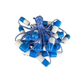 FibroPool Floating Pool Safety Rope - 100 Foot - Adjustable Length Lane Divider with Hooks for Swimming Pools - Equipment to Divide Swim Race Lanes - Buoy Line with 33 Integrated Floats