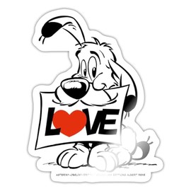 Spreadshirt Asterix & Obelix Character Dogmatix Sticker, 10 x 10 cm, White Glossy