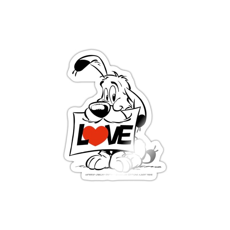 Spreadshirt Asterix & Obelix Character Dogmatix Sticker, 10 x 10