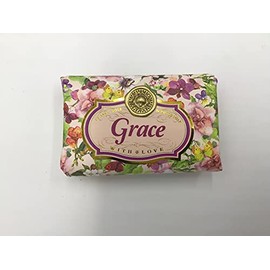 Grace - Gift Soap Bar For Her Birthday Rose Scent Mum Grandmother Cleanser Lather Present Girl