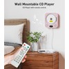 Kpop Pink CD Player Desktop/Wall,Wired Vertical Cute CD Players for