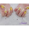 ❣️ Sunflower 2 handmade nail tips ✨ - Long Round