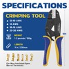 Haisstronica Crimping Tool for Non-Insulated Open Barrel Terminals Receptacles,AWG 22-10