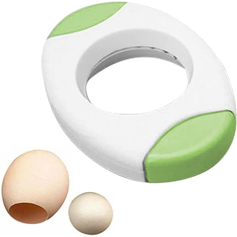 Green Egg Shell Opener, Egg Cracker Separator for Raw, Creative