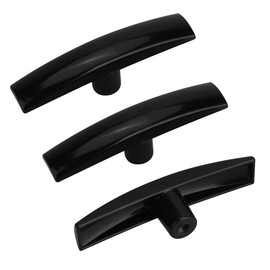 3-Pack Universal Metal RV Waste Valve Handle Replacement Black