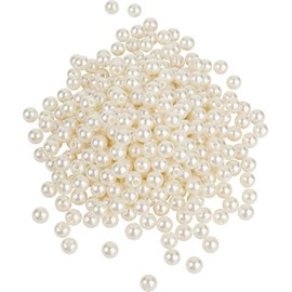 VBS XXL Wax Beads Diameter 8 mm Pearl Star Jewellery Craft Beads Cream White Pack of 320