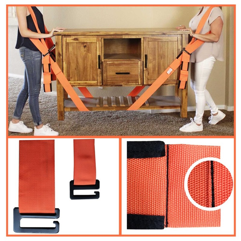 Wanfoou Moving Straps, Lifting Strap for 2 Movers, Widen Handle