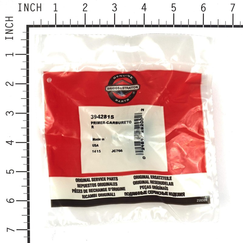 Briggs & Stratton Genuine Carburetor Fuel Bulb 394281S