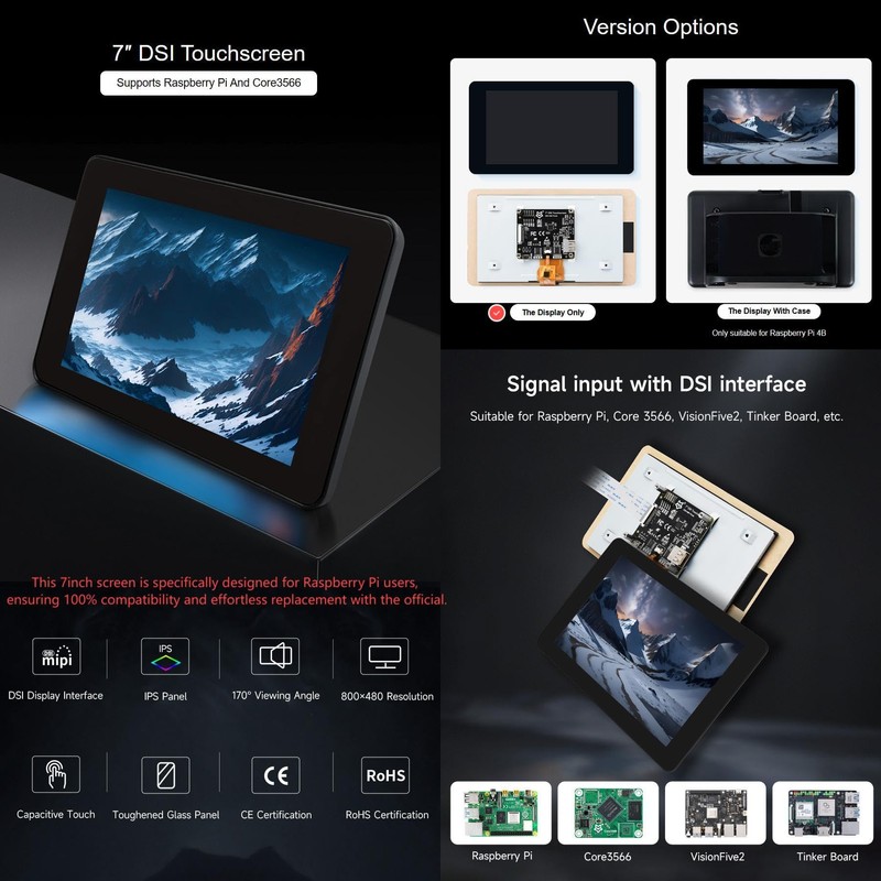 LUCKFOX DSI Capacitive 7 Inch Touch Screen Support 3D Printing