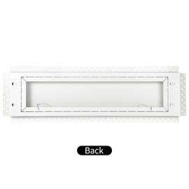 Zion Steel Return Air Grille 8" x 30" Flush Mount Stainless Steel White Modern