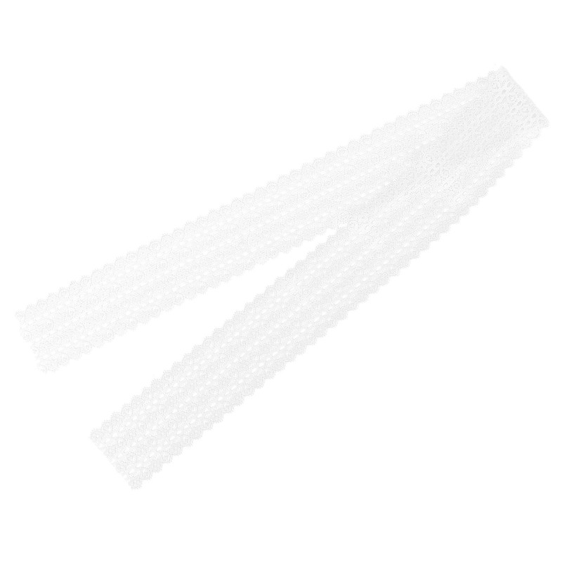 White Lace 10 Yards 6cm/2.3in Wide Ribbon Trim Flower Pattern