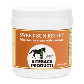Biteback Products 'Sweet Sun Relief' - SPF30+ Midge Barrier Cream for Horses & Dogs, Premium Sun Protection, Soothing Skin Cream for Itchy and Hot Conditions, Essential Pet Care - 500g