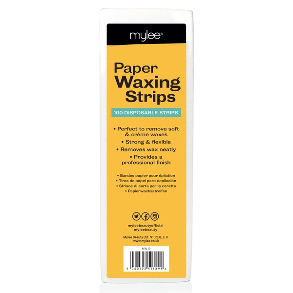 Mylee Professional Paper Waxing Strips (Pack of 100) – Great Value, Durable and lightweight, Salon-Quality, For waxing at home or in salon