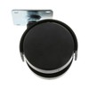 Set of 4 Furniture Castors Diameter 50 mm Black Plastic