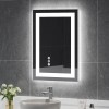 USHOWER 24x36'' LED Bathroom Mirror, Lighted Vanity Mirror, Touch Glass