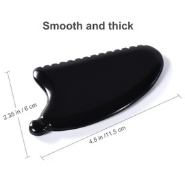 Gua Sha Facial Tools Gua Sha Stone Obsidian Gua Sha Face Stone Massager Gua Sha Facial Tool for Face Double Chin & Jawline, Face Stones Self-Skin Care Face Stone Gua Sha for Women Guasha Stone Black