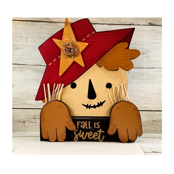 AGD Fall Decor - Peeking Fall is Sweet Scarecrow &