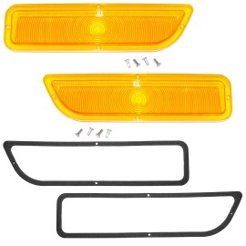 COUNTERPART AUTOMOTIVE 1962 1963 1964 1965 1966 GMC AMBER PARK LIGHT LENSES & GASKETS #62-13208/9-GM