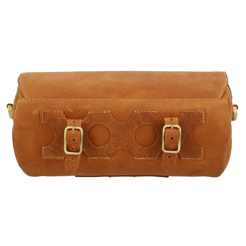 Gusti Roberto Handlebar Bag Leather 2-in-1 Bicycle Bag Vintage Brown