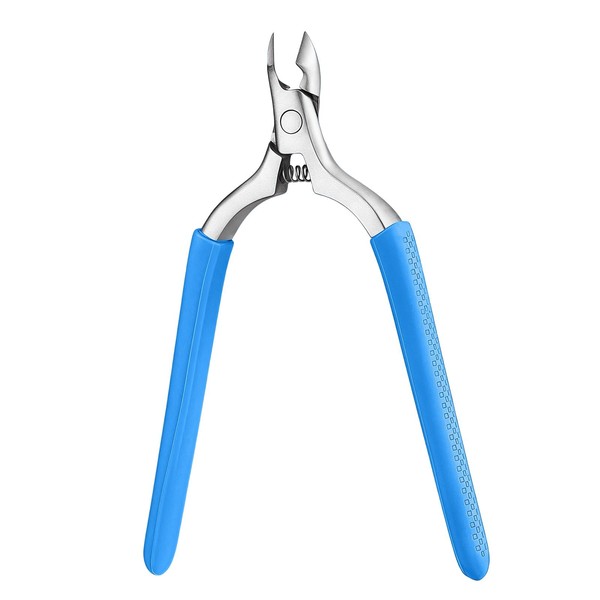 Cmetta Precision Cuticle Nippers Trimmer with Silicone Handles, Spring-Loaded Stainless