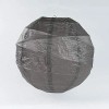 Quasimoon 6" Driftwood Grey Round Paper Lantern, Crisscross Ribbing, Hanging