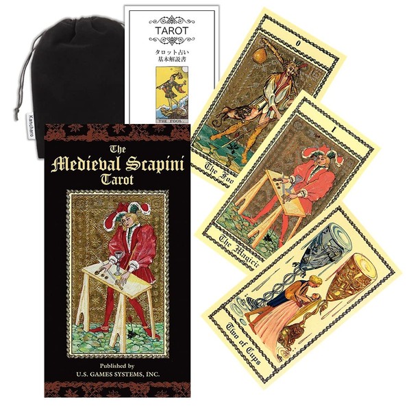 Kancharo Tarot Cards, 78 Count, Tarot Divination [Medieval Skapini Tarot]