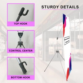 JUST 4 SIGNS Premium X Banner Stand 24"x72" with Portable Oxford Bag (1 UNIT)