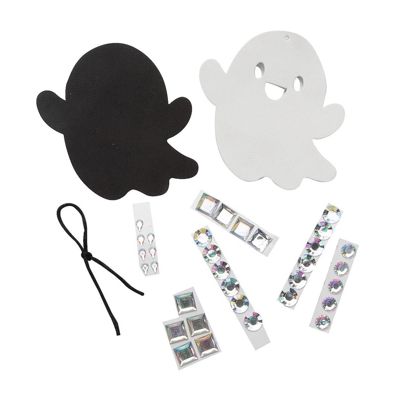 Fun Express 4" Disco Ghost Mosaic Iridescent Rhinestone Ornament Craft