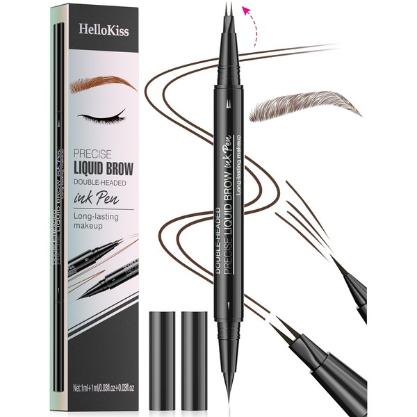 Microblading Eyebrow Pen, Eyebrow Pencil 2-in-1 Dual Ended Eyebrow Pen