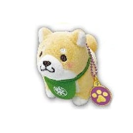 SK Japan 16104 Chugoku Mochishiba Plush Ball Chain with Charm Kinako