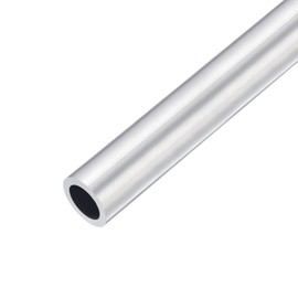 TOP-VIGOR 1Pc 6063 Aluminum Round Tube, 16mm OD 10mm ID 300mm Length Seamless Aluminum Straight Tubing Metal Pipe for Industry DIY Projects