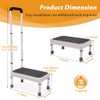 Step Stool with Handle for Elderly Adults, High Beds Steps