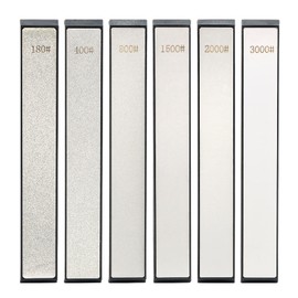 6 PCS Diamond Knife Sharpening Stones, Knife Sharpener Fixed-Angle Kit, Diamond Whetstone Oil Stone: 180/400/800/1500/1500/2000/3000 Grit (COLOR:6 pcs)