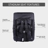 VIVOHOME Reclining Stadium Seat Chair with Backrest and Armrests, Portable