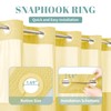 eachope Yellow No Hook Waffle Weave Shower Curtain with snap-in